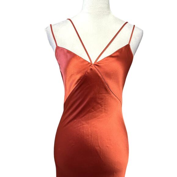 All Saints Vibrant Orange Midi Dress - Picture 3 of 9